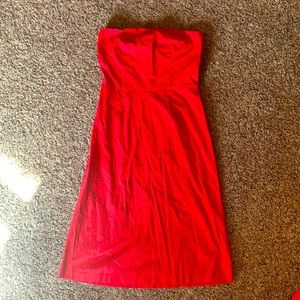 The Limited Red Strapless Cotton Dress Size 6